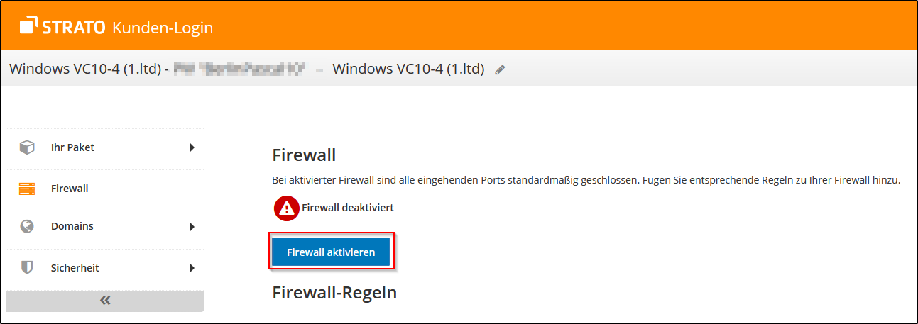 Firewall aktivieren Firewall aktivieren