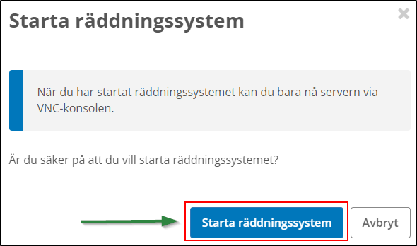 Confirm rescue start Confirm rescue start