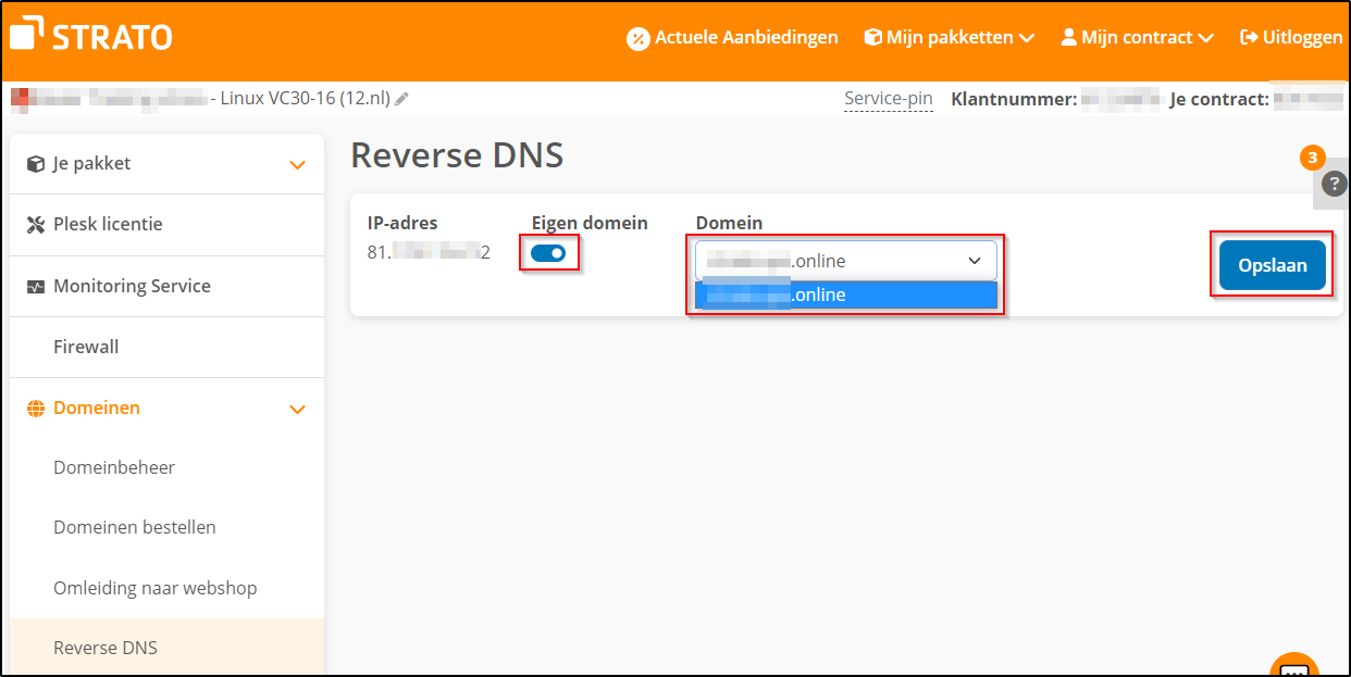 DNS-reverse instellen | STRATO