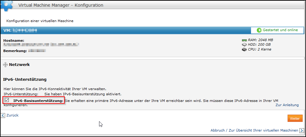 V-Server Windows IPv6 aktivieren V-Server Windows IPv6 aktivieren
