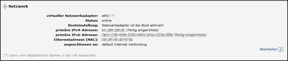 V-Server Windows IPv6 eingerichtet V-Server Windows IPv6 eingerichtet