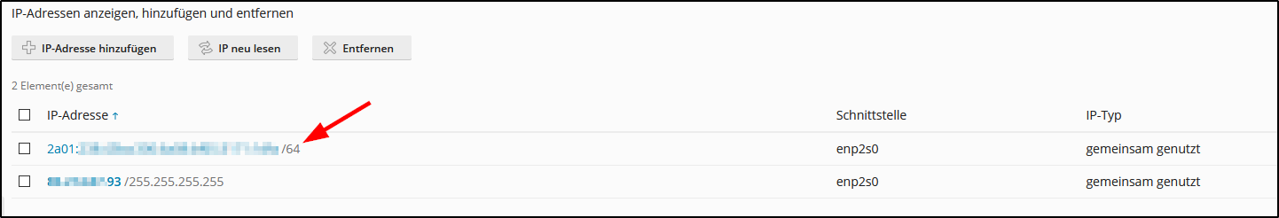 Plesk IP ist da Plesk IP ist da