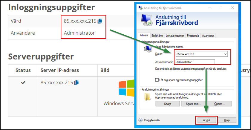 RDP connection 3 RDP connection 3