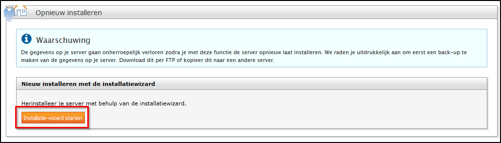 installatiewizard installatiewizard