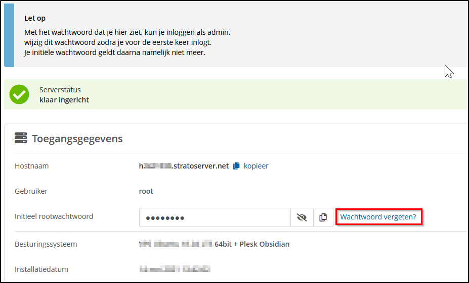 Hoe reset ik het rootwachtwoord van mijn server?
