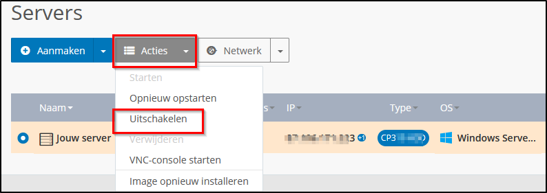 Uitschakelen Uitschakelen
