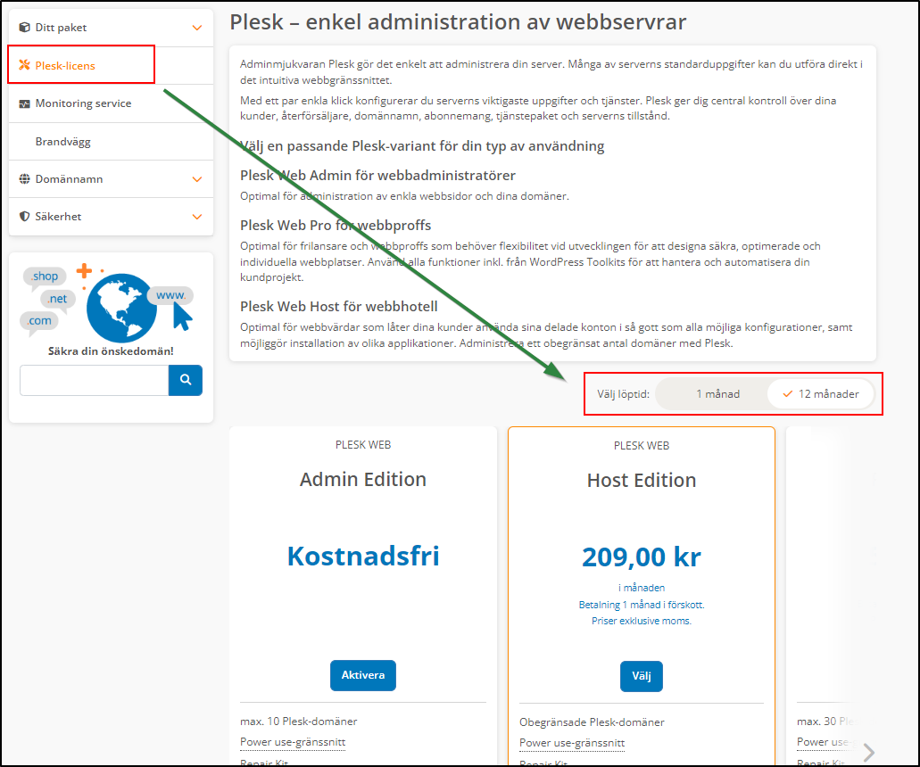 Order Plesk Order Plesk