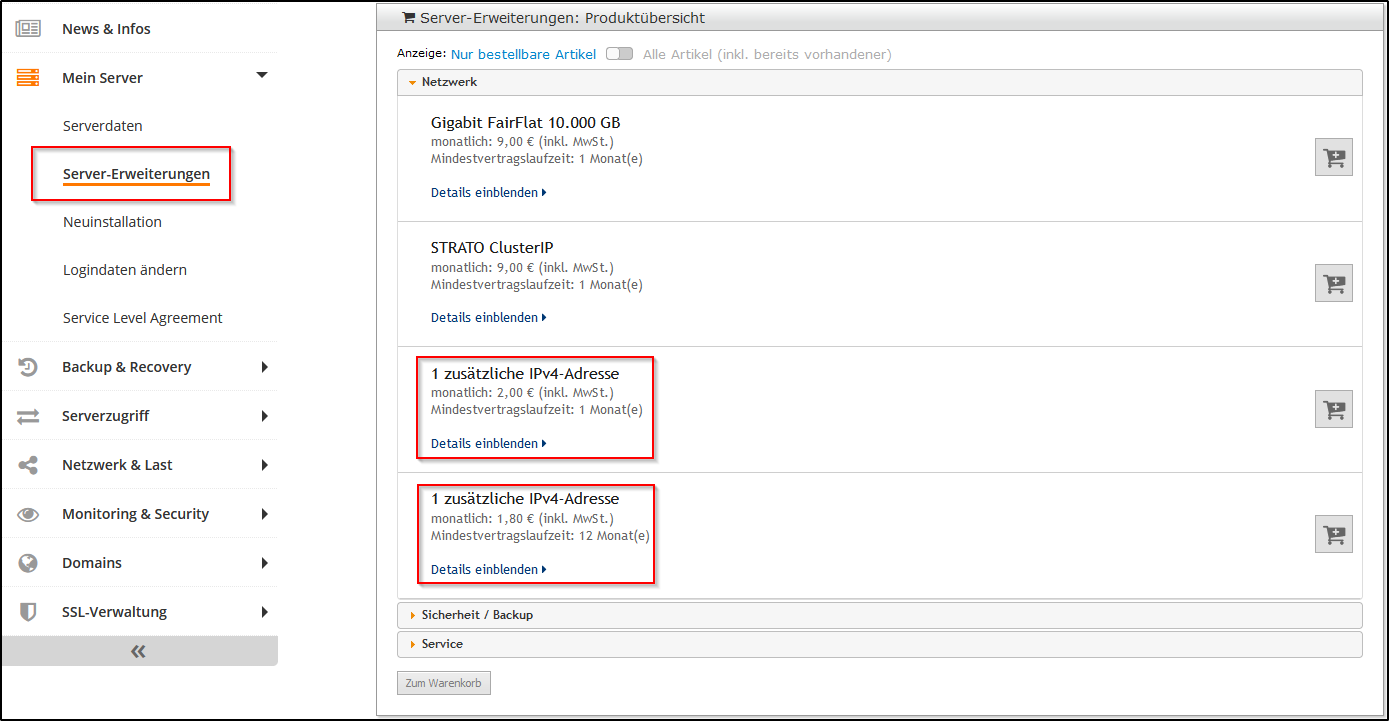 2. IP-Adresse bestellen Nr.1 2. IP-Adresse bestellen Nr.1
