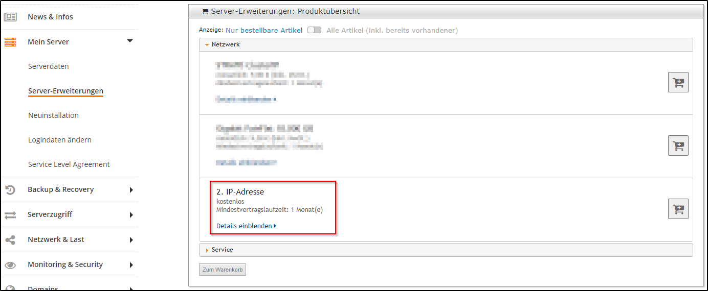 2. IP-Adresse bestellen Nr.2 2. IP-Adresse bestellen Nr.2