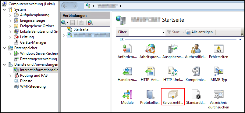Windows - Server Zertifikate Windows - Server Zertifikate