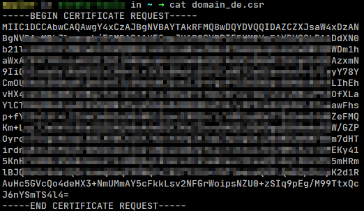Linux - CSR anzeigen Linux - CSR anzeigen