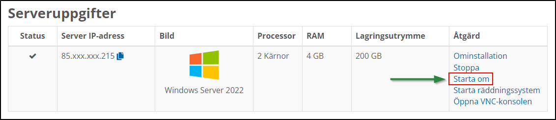 Restart in customer login Restart in customer login