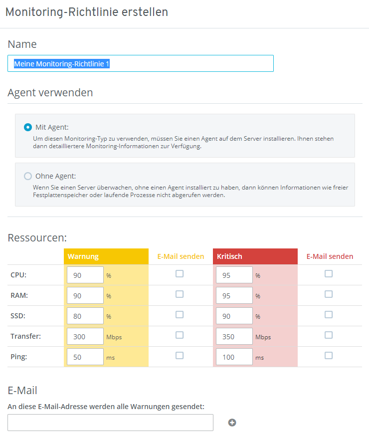 Richtlinie Erstellen oben Richtlinie Erstellen oben