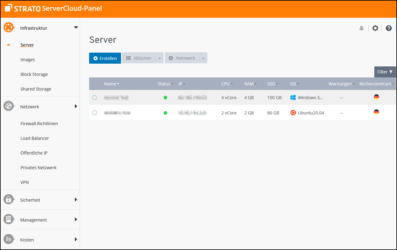 Infrastruktur-Server Infrastruktur-Server