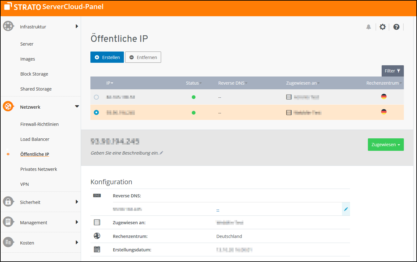 Öffentliche IP Öffentliche IP