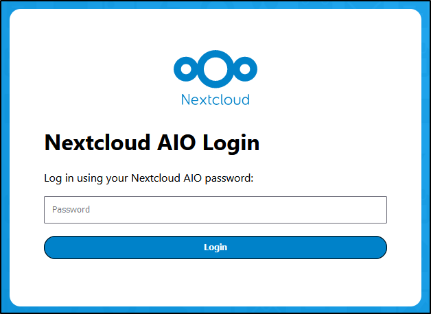 Nextcloud AIO Login Nextcloud AIO Login