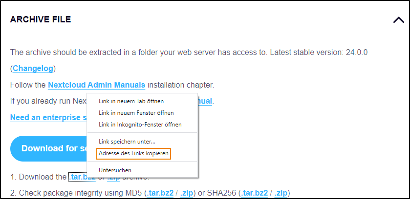 Adresse kopieren Adresse kopieren