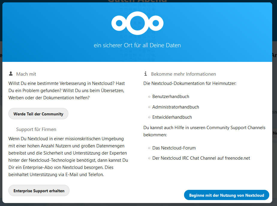 Beginn der nutzung Beginn der nutzung