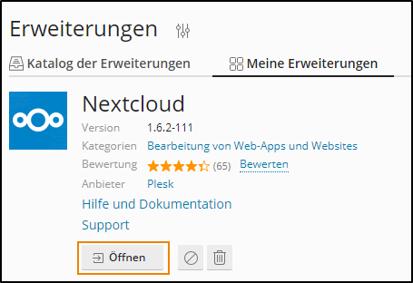 Die Erweiterung einrichten Die Erweiterung einrichten