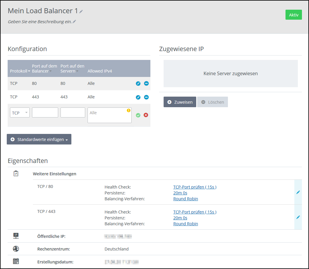 Load Balancer Details Load Balancer Details
