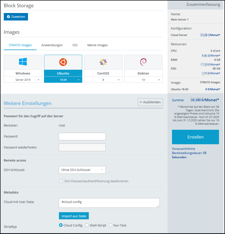 Zusätzliche Optionen Zusätzliche Optionen