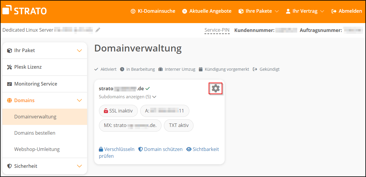 Domainübersicht