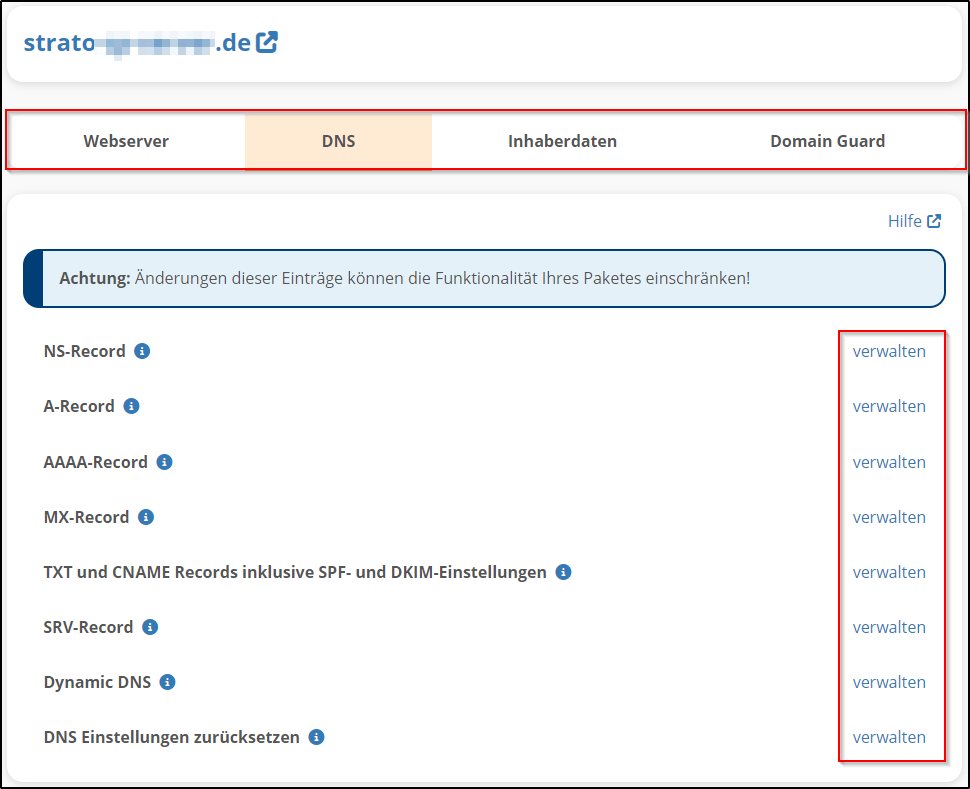 Domainverwaltung