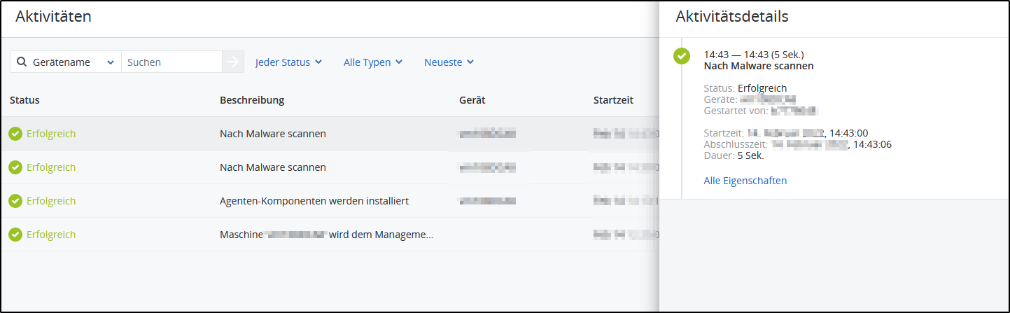 Scan erfolgreich Scan erfolgreich
