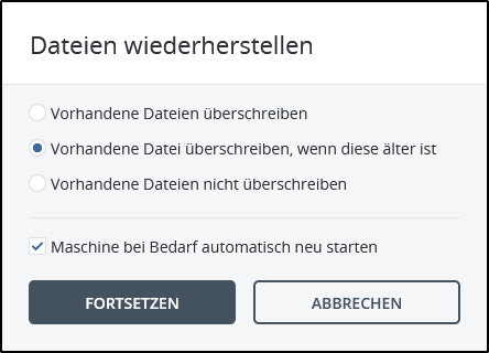 Überschreiben ? Überschreiben ?