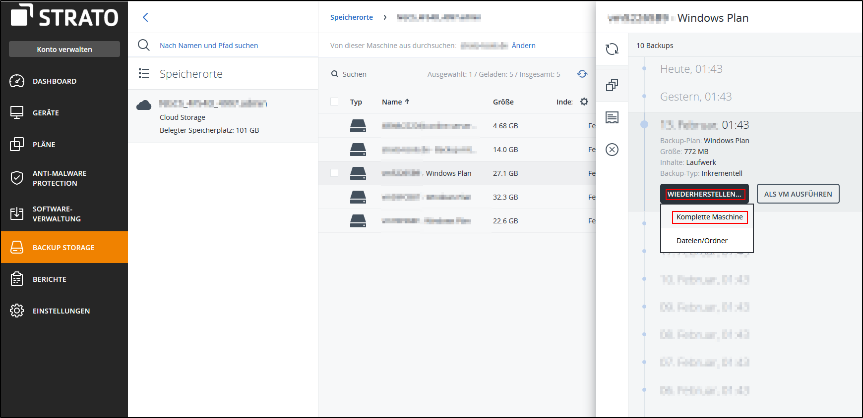 System-Wiederherstellung auswählen System-Wiederherstellung auswählen