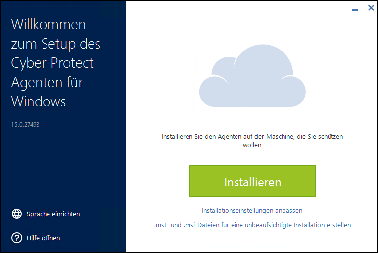Installer startet Installer startet