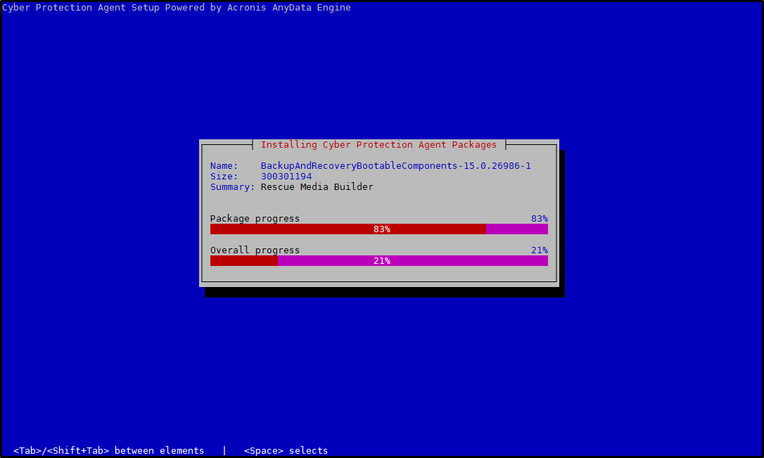 Linux Agent - Installation läuft Linux Agent - Installation läuft
