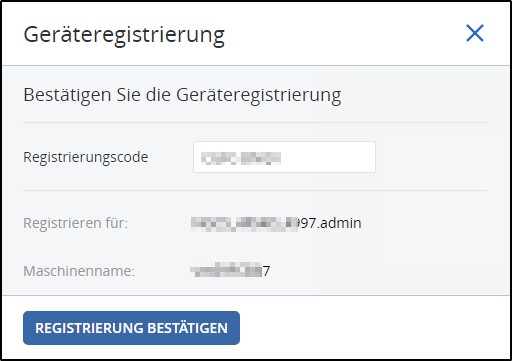 Mac-Agent - Registrierung bestätigen Mac-Agent - Registrierung bestätigen