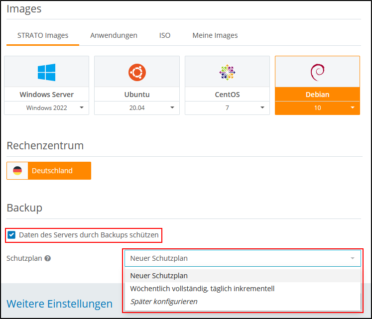 Installation in der Server Cloud Installation in der Server Cloud