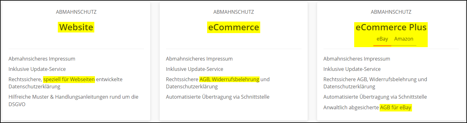 Tarife Abmahnschutz Tarife Abmahnschutz