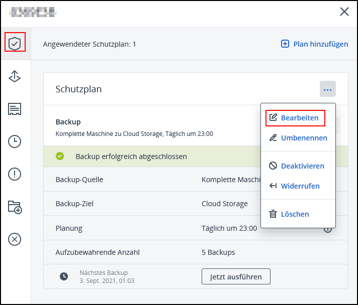 Plan bearbeiten Plan bearbeiten