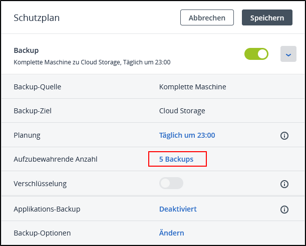 Aufbewahrung anpassen Aufbewahrung anpassen