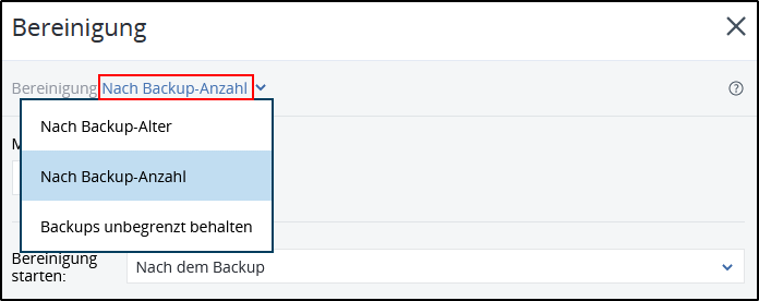 Aufbewahrungsmethode ändern Aufbewahrungsmethode ändern