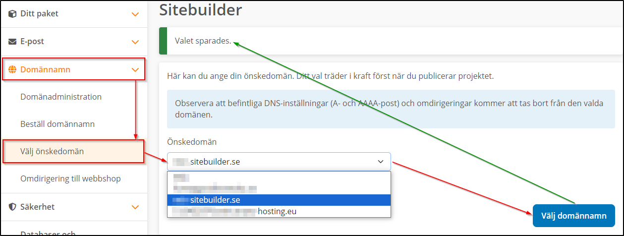 Sitebuilder Vaelj oenskedomaen Sitebuilder Vaelj oenskedomaen