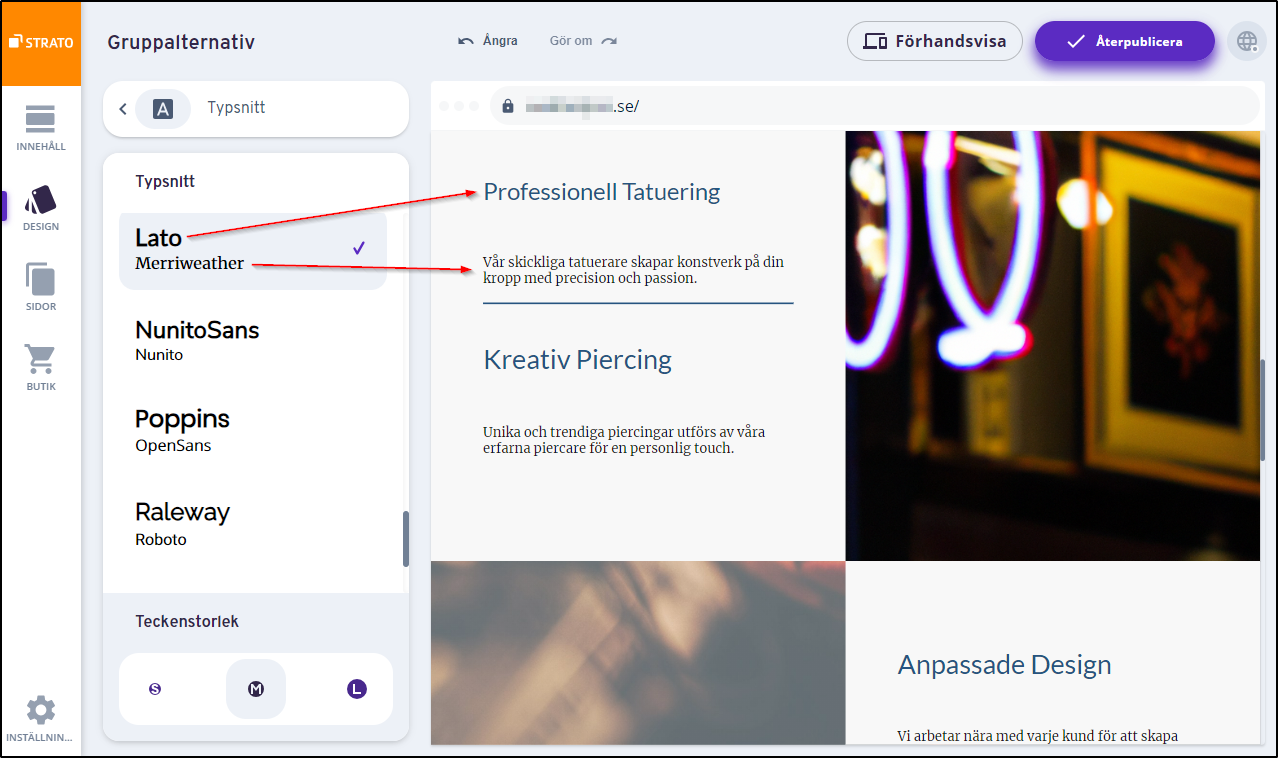 Design Typsnitt Design Typsnitt