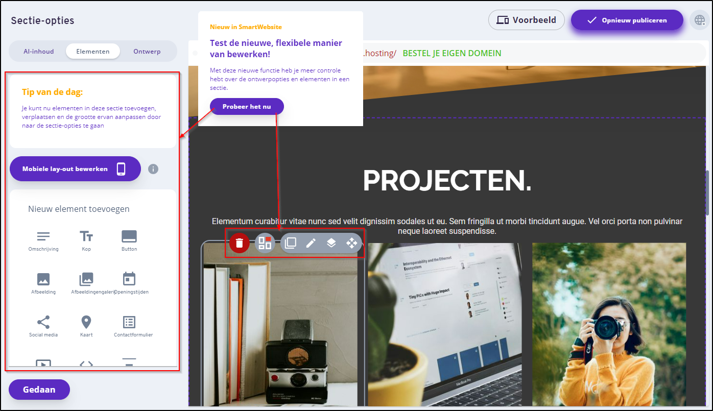 Inhoud - Flexibele verwerking Inhoud - Flexibele verwerking
