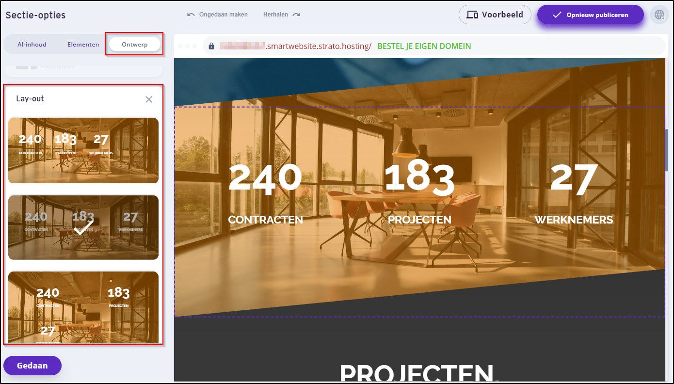 Inhoud - Sectie-Lay-out Inhoud - Sectie-Lay-out