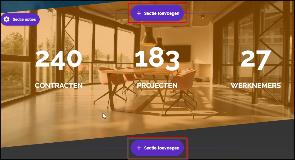 Inhoud - Sectie toevoegen Inhoud - Sectie toevoegen