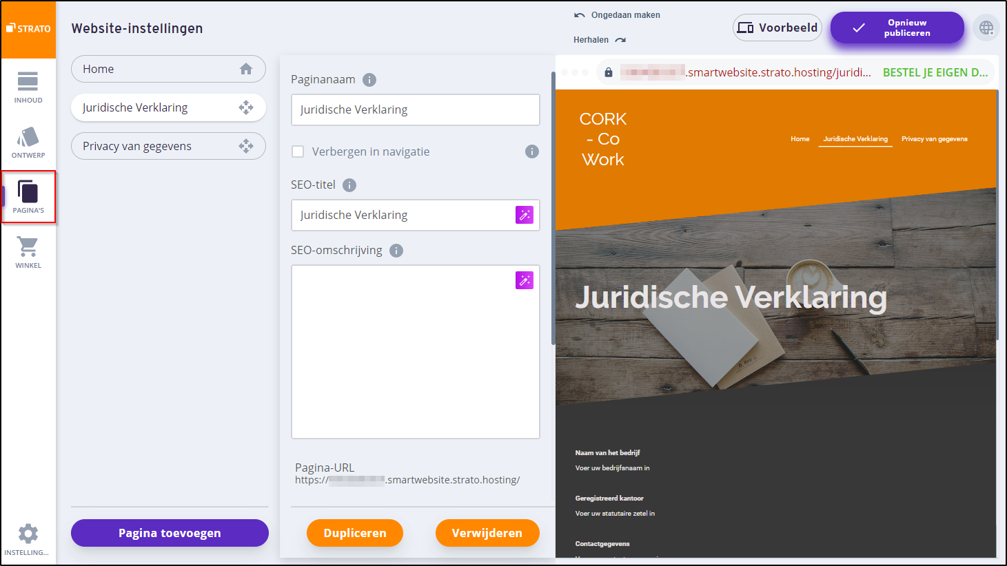 Pagina's Overzicht Pagina's Overzicht
