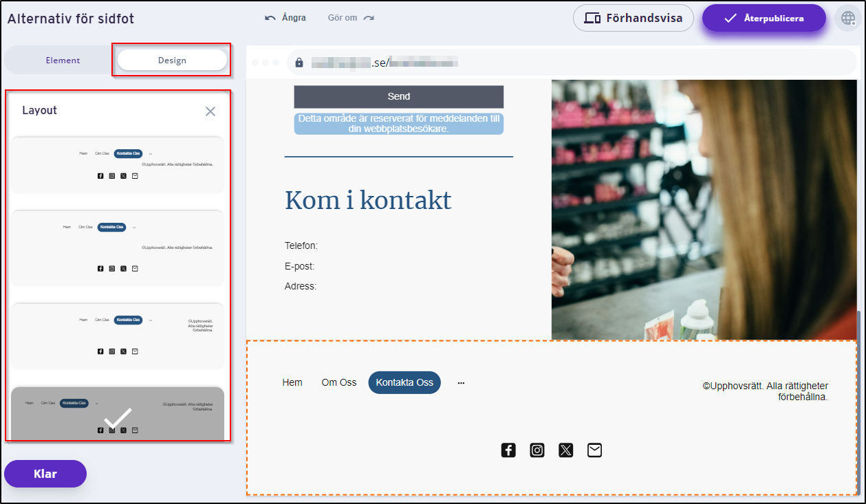 Innehall - Layout avsnitt Innehall - Layout avsnitt