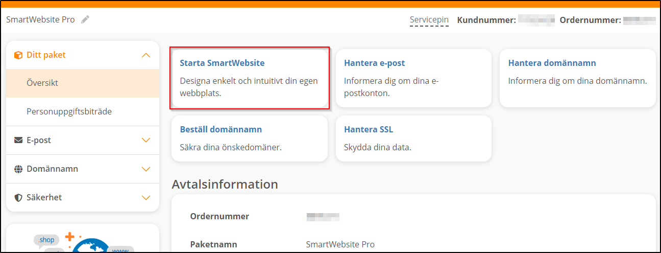 Starta SmartWebsite 2 Starta SmartWebsite 2