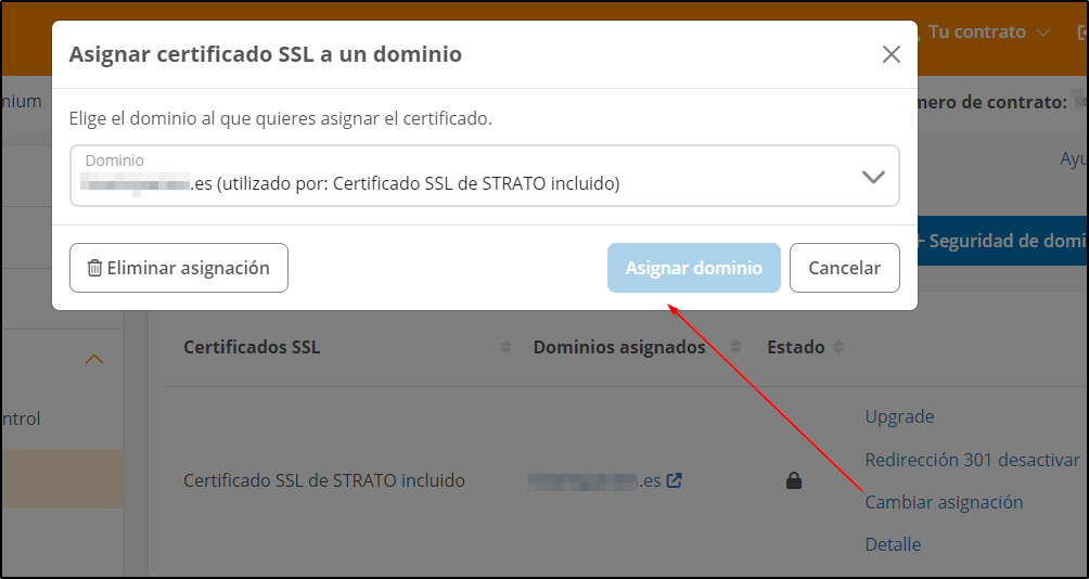 Asignar SSL Asignar SSL