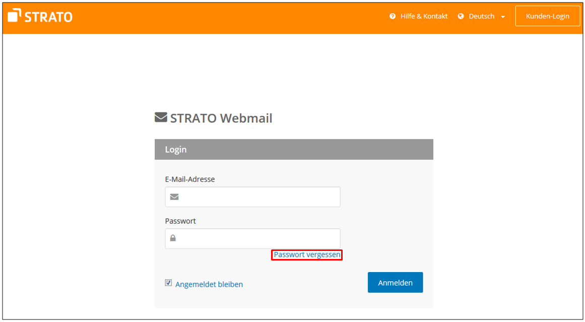 Welche Möglichkeiten habe ich, wenn ich mein Passwort für mein Paket ...