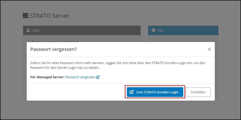 Strato Server Passwort vergessen Strato Server Passwort vergessen
