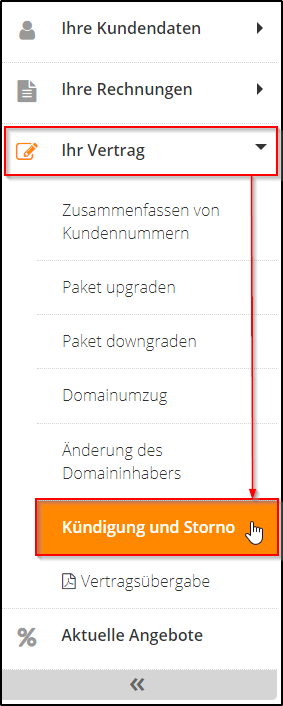 Vertrag - Kündigung & Storno Vertrag - Kündigung & Storno